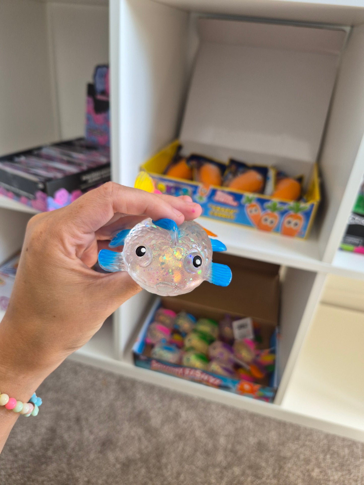 Squishy fishy goldfish sensory toy