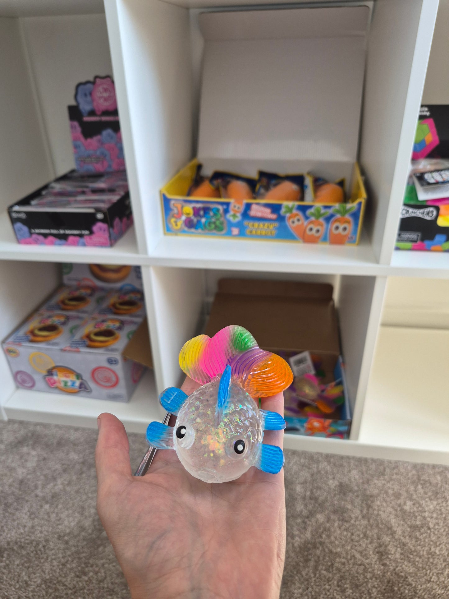 Squishy fishy goldfish sensory toy